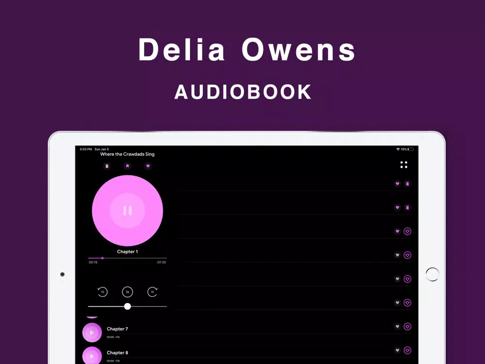 Capturas de pantalla de Delia Owens - audiobook iPad 