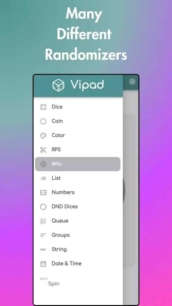 Tangkapan layar Randomizer - Vipad