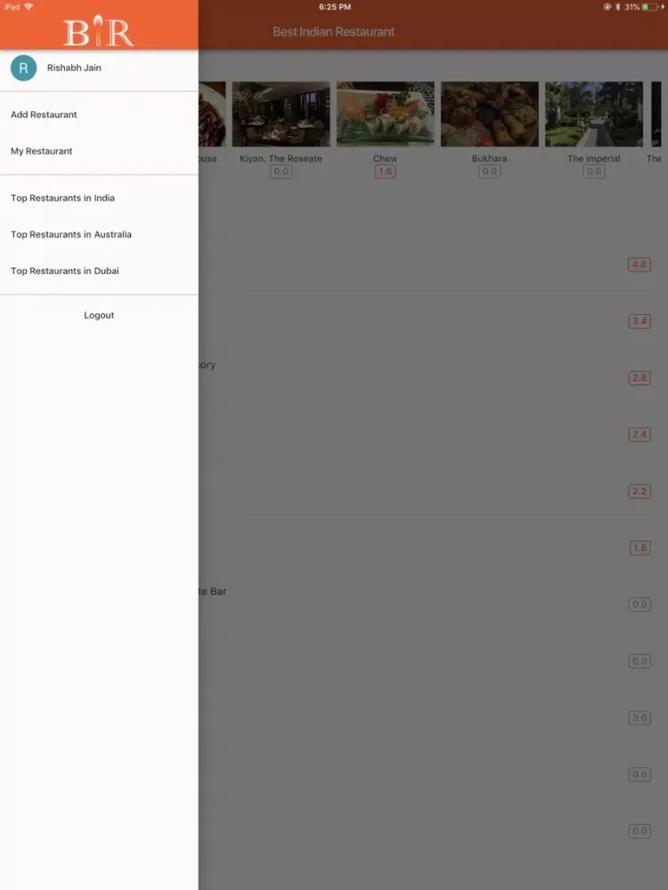 Zrzuty ekranu Best Indian Restaurants iPad 