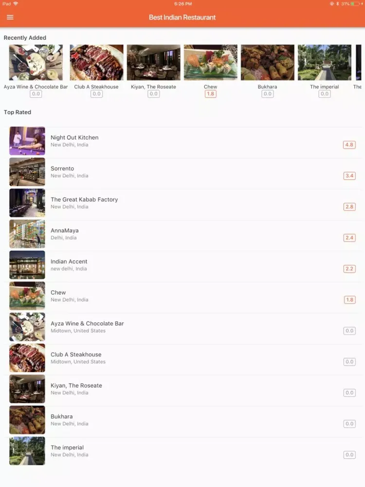 Zrzuty ekranu Best Indian Restaurants iPad 