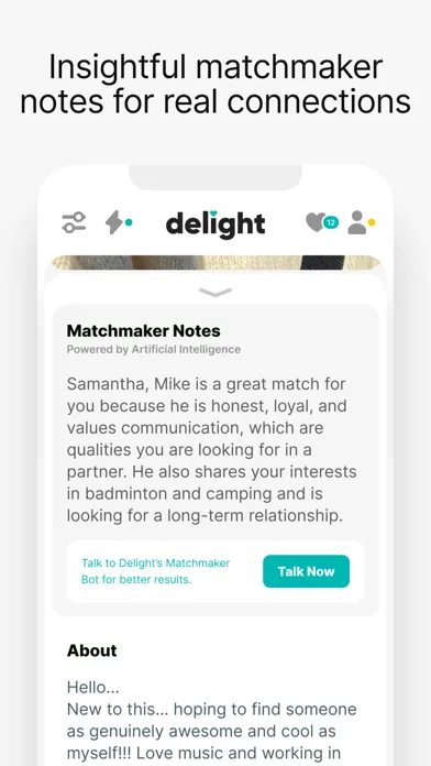 Delight: Dating & Relationship Ekran Görüntüleri