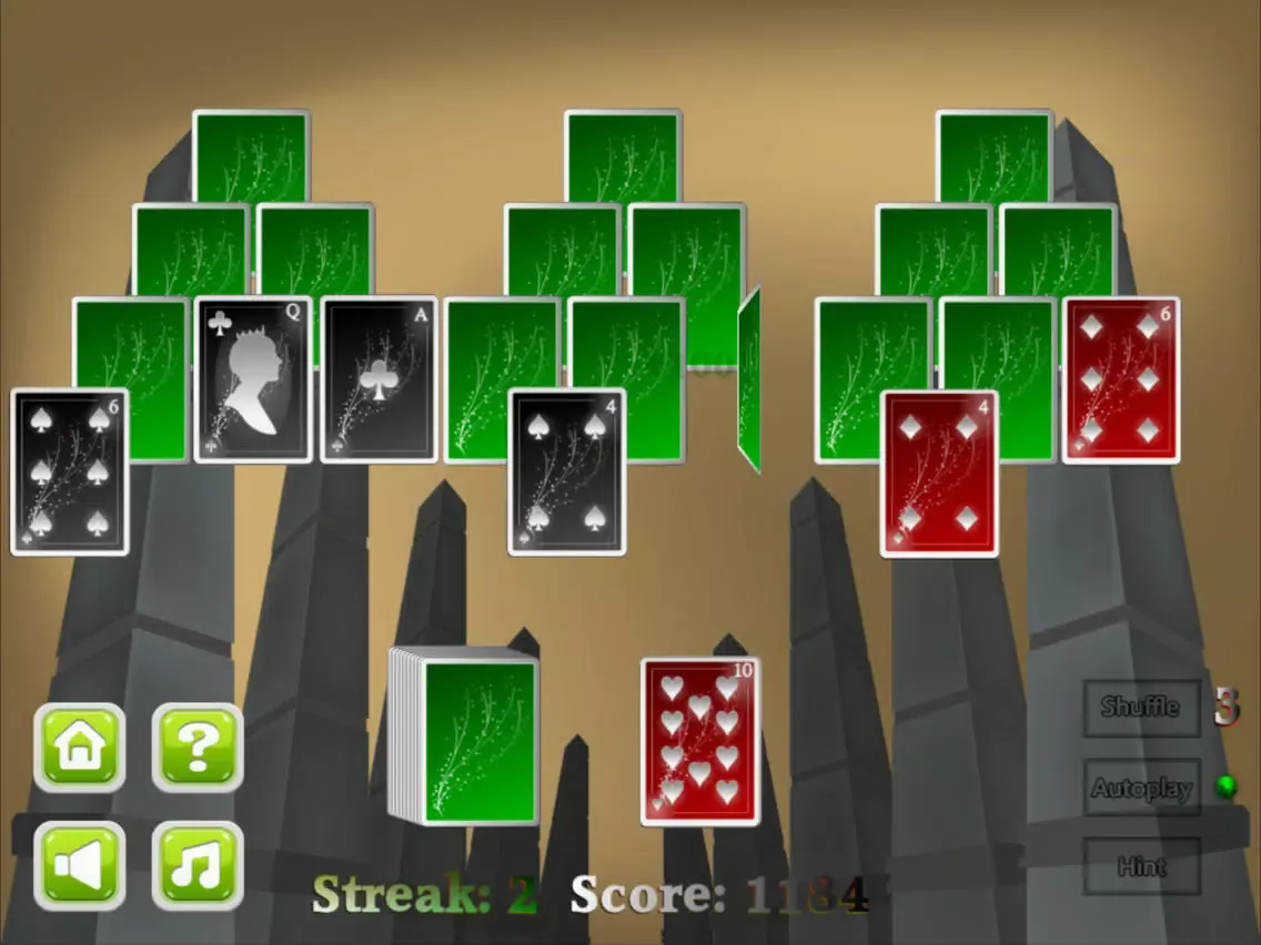 TriPeaks Solitaire card game iPad 应用截图