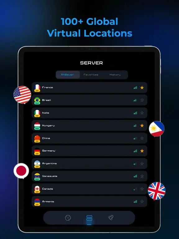 ภาพหน้าจอของ Delight VPN: Go New Planet iPad 