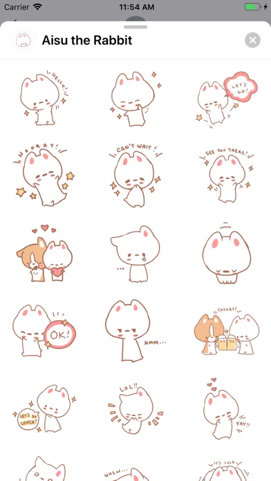 Aisu the Rabbit Stickers Screenshots