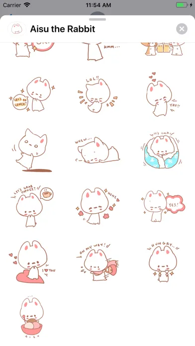 Aisu the Rabbit Stickers Screenshots