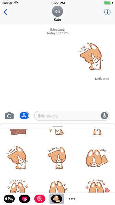 Waffle the Corgi Stickers应用截图