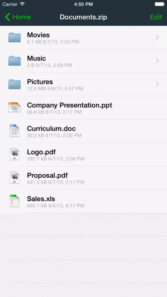 File Extractor for ZIP, RAR, 7ZIP and TAR archives应用截图