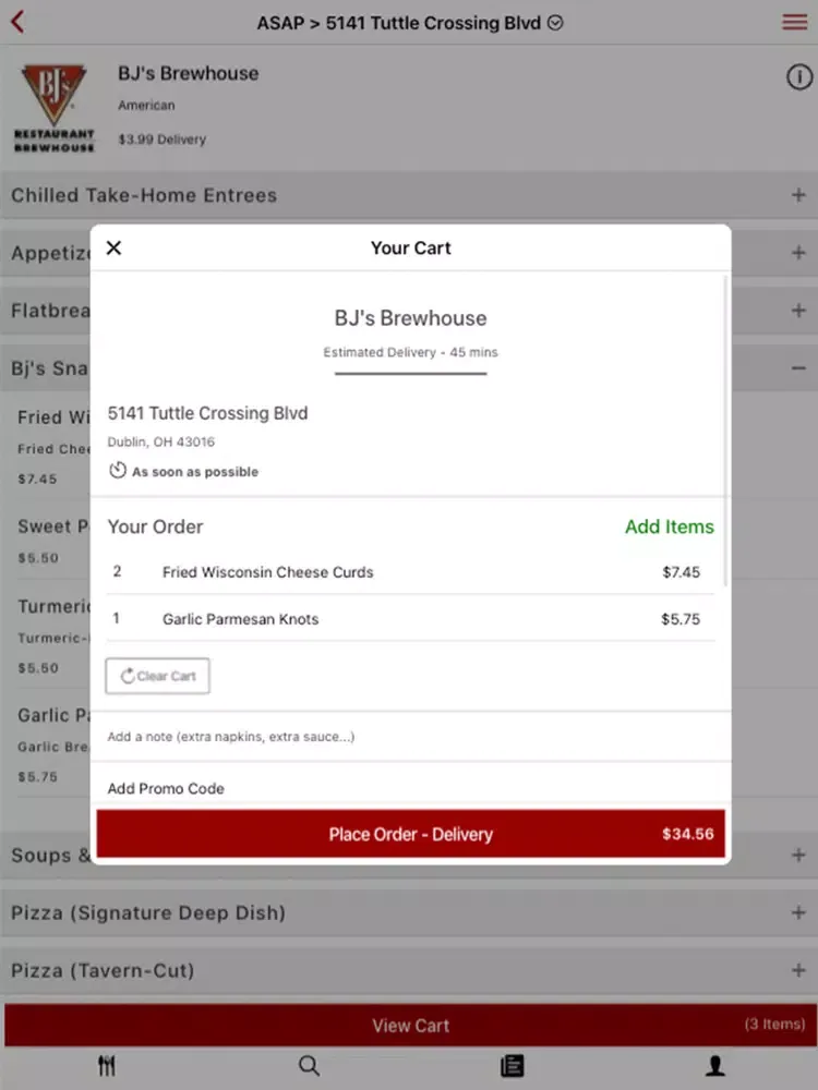 Ảnh chụp màn hình của My Front Door Delivery iPad 