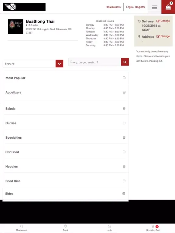 Screenshot di Food On Demand Inc iPad 