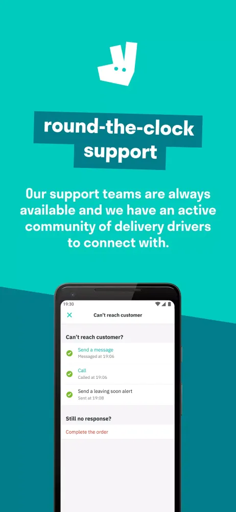 ภาพหน้าจอของ Deliveroo Rider