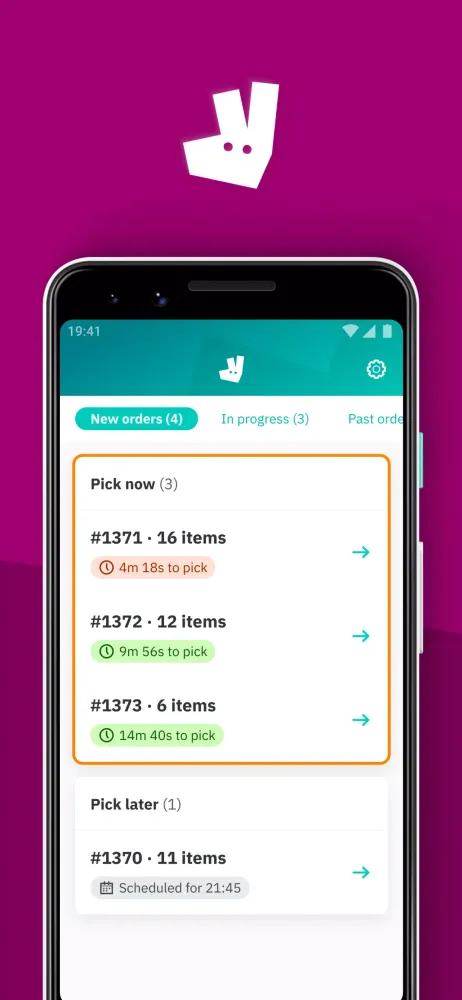 Capturas de pantalla de Deliveroo Order Picker
