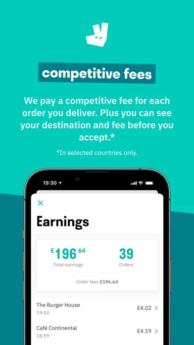 ภาพหน้าจอของ Deliveroo Rider