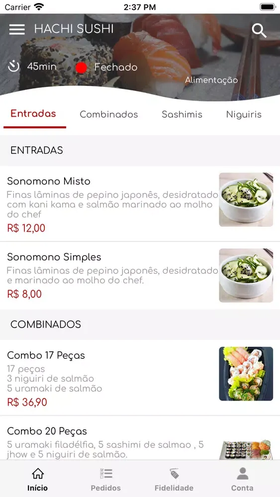 Hachi Sushi Delivery應用截圖