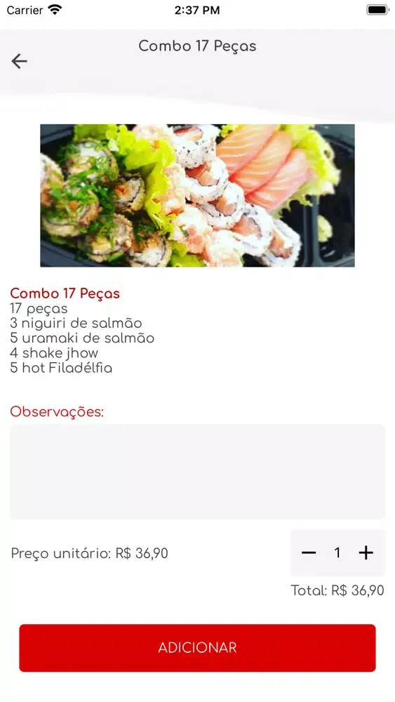 Hachi Sushi Delivery應用截圖