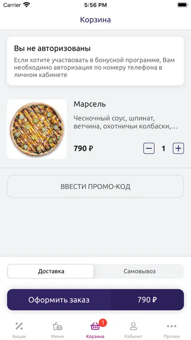 Ảnh chụp màn hình của ТОКА пицца