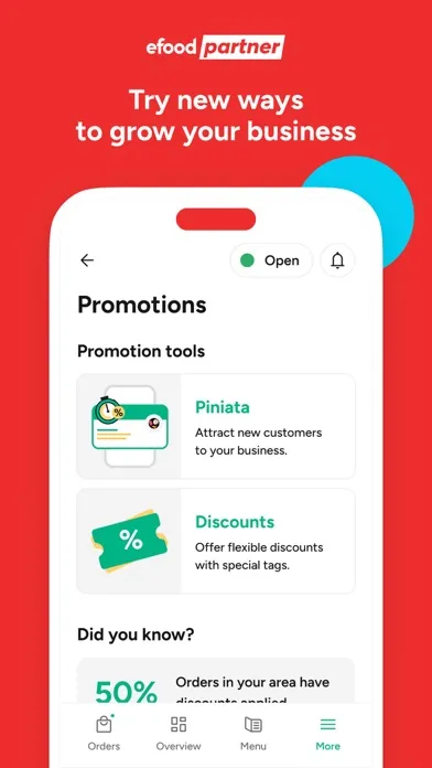 Ảnh chụp màn hình của efood partner