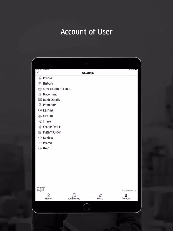 Tastee Business iPad  Screenshots