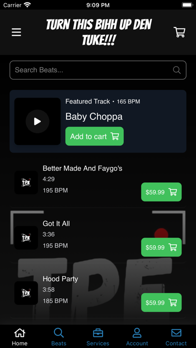 Tangkapan layar TPE Music
