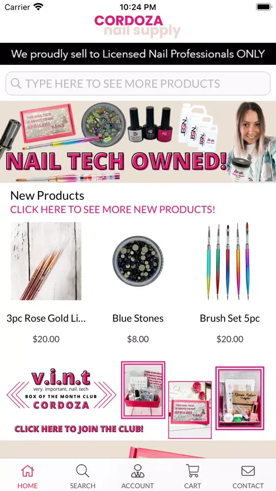 Cordoza Nail Supply App Screenshots