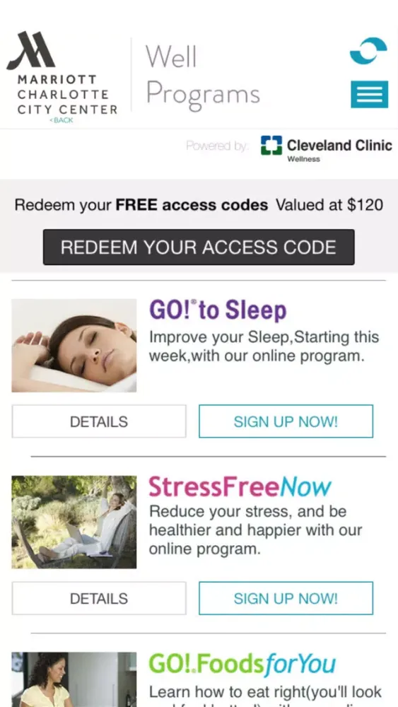 Stay Well Charlotte Marriott City Center Screenshots