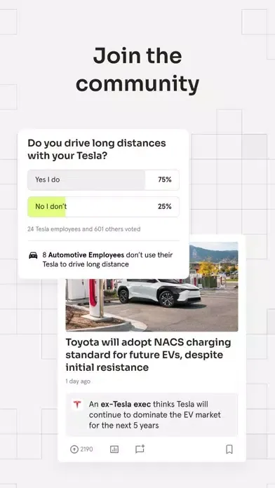 Backchannel: Tesla Insiders应用截图