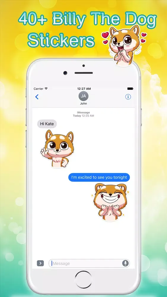 Billy The Dog Emoji Stickers for iMessage স্ক্রিনশট