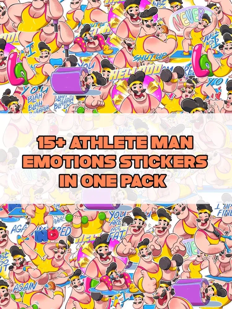 Athlete Man Stickers iPad  Screenshots