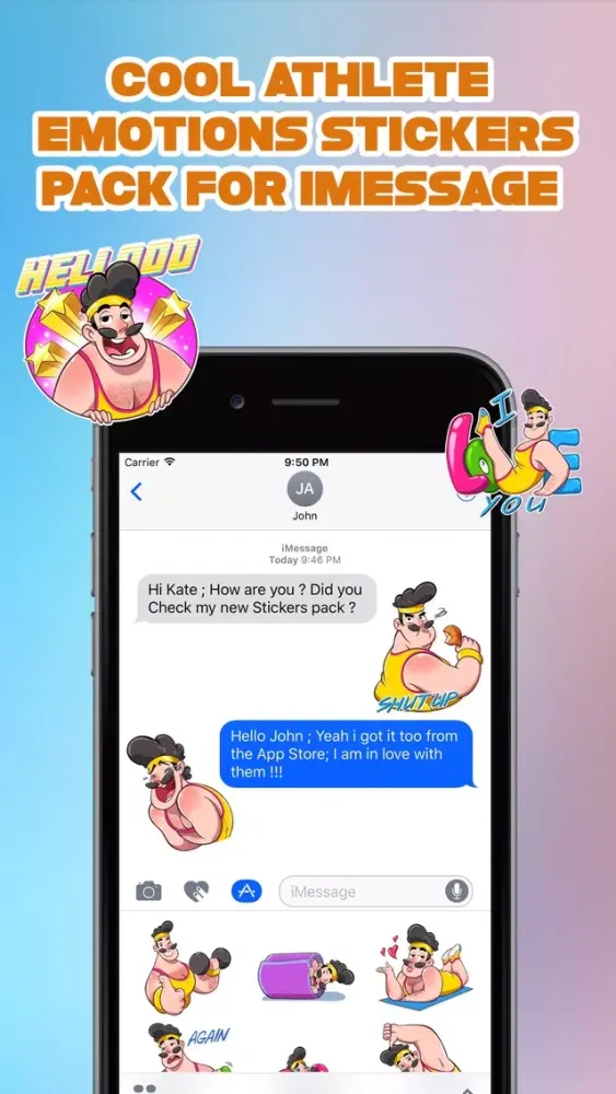Athlete Man Stickers Screenshots