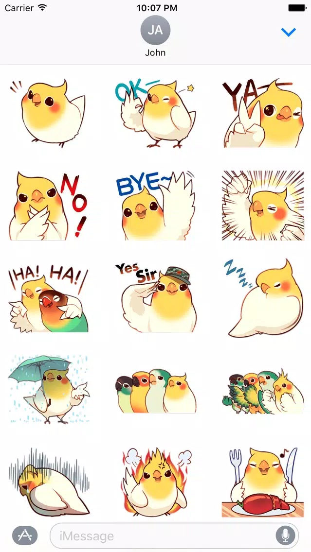 Screenshot di Coco Bird Emoji Stickers - for iMessage