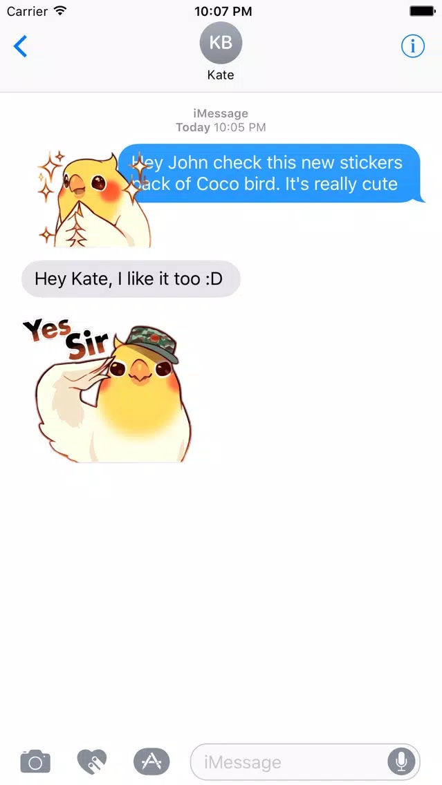 Screenshot di Coco Bird Emoji Stickers - for iMessage