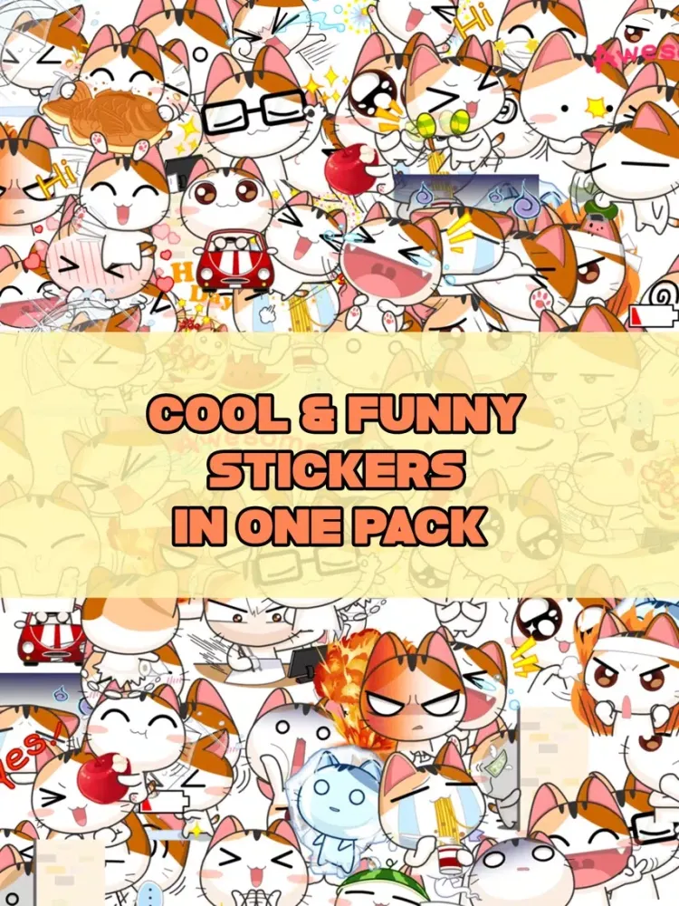 Cute Japanese Cat Stickers iPad 应用截图