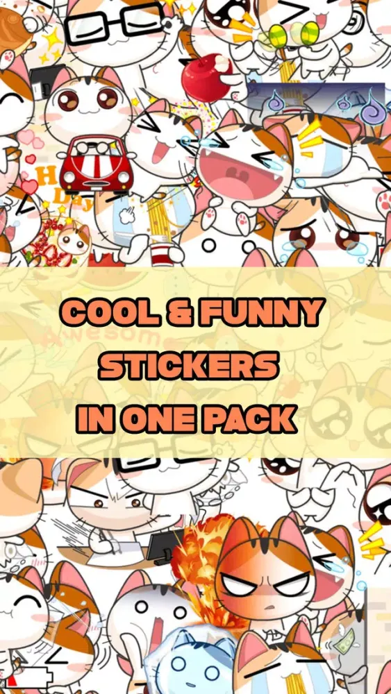 Cute Japanese Cat Stickers应用截图