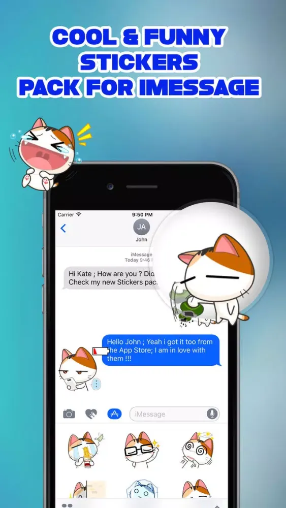 Cute Japanese Cat Stickers应用截图