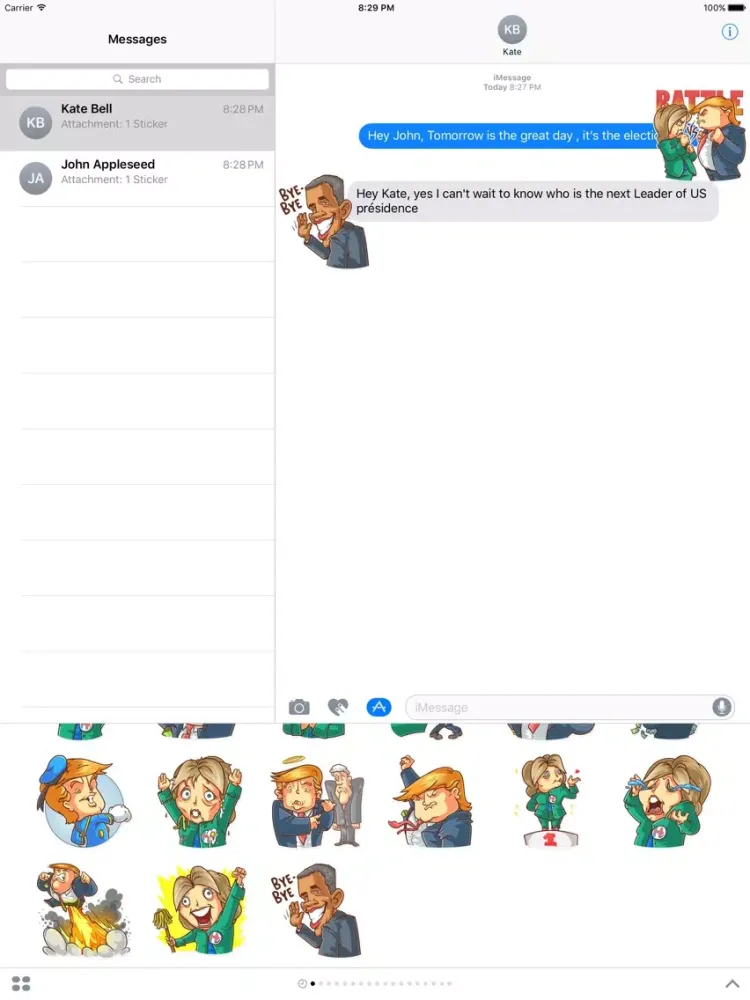 Election Day Emoji Stickers - for iMessage iPad  स्क्रीनशॉट