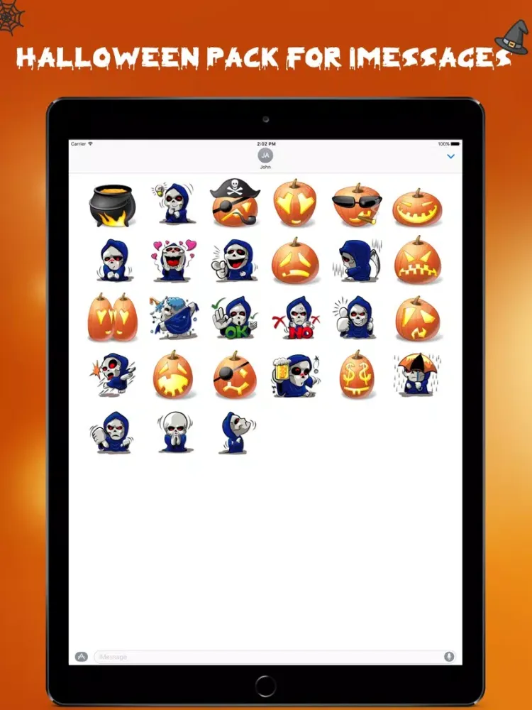 Halloween Costumes emoji Stickers for iMessage iPad  스크린샷