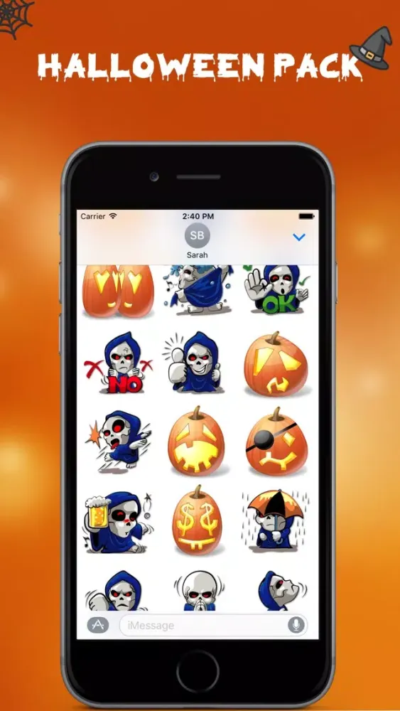 Halloween Costumes emoji Stickers for iMessage 스크린샷