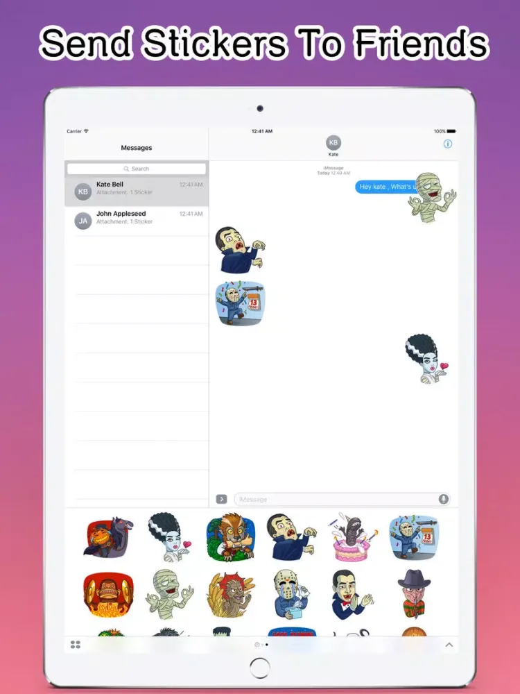 Ảnh chụp màn hình của Halloween Horror Emoji Stickers - for iMessage iPad 