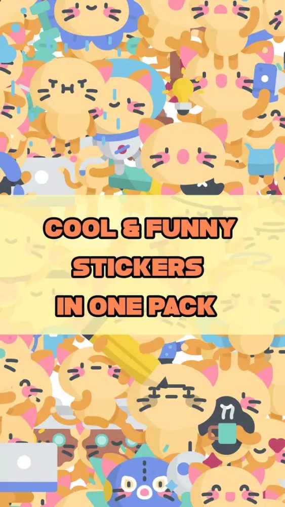 Tangkapan skrin Sassy The Cat Emoji Stickers