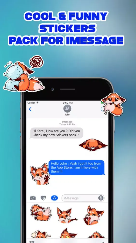 Scoot The Fox Emoji Stickers Screenshots