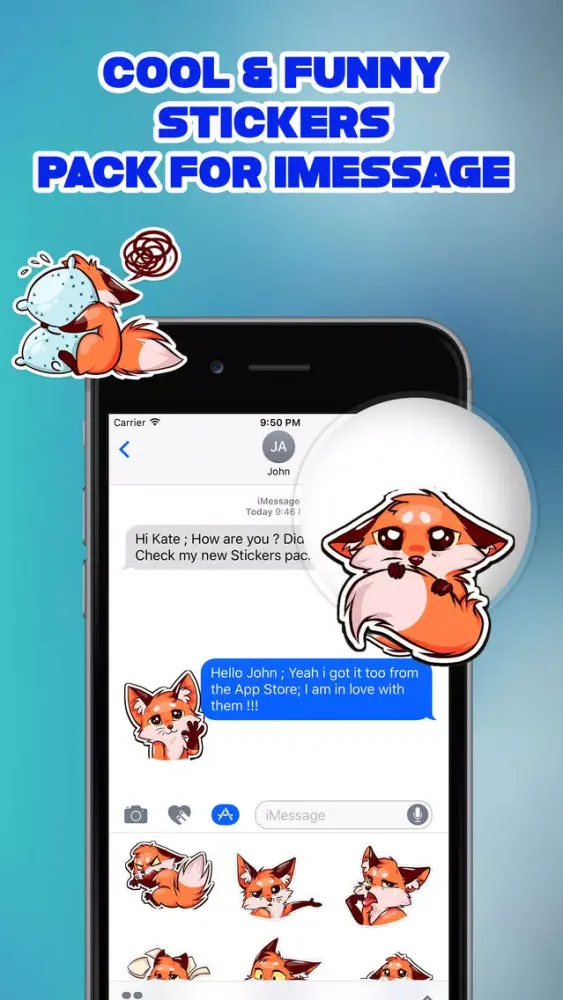 Scoot The Fox Emoji Stickers Screenshots