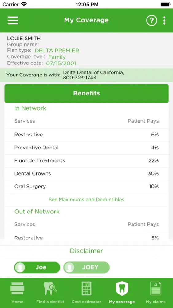 Capturas de pantalla de Delta Dental Mobile
