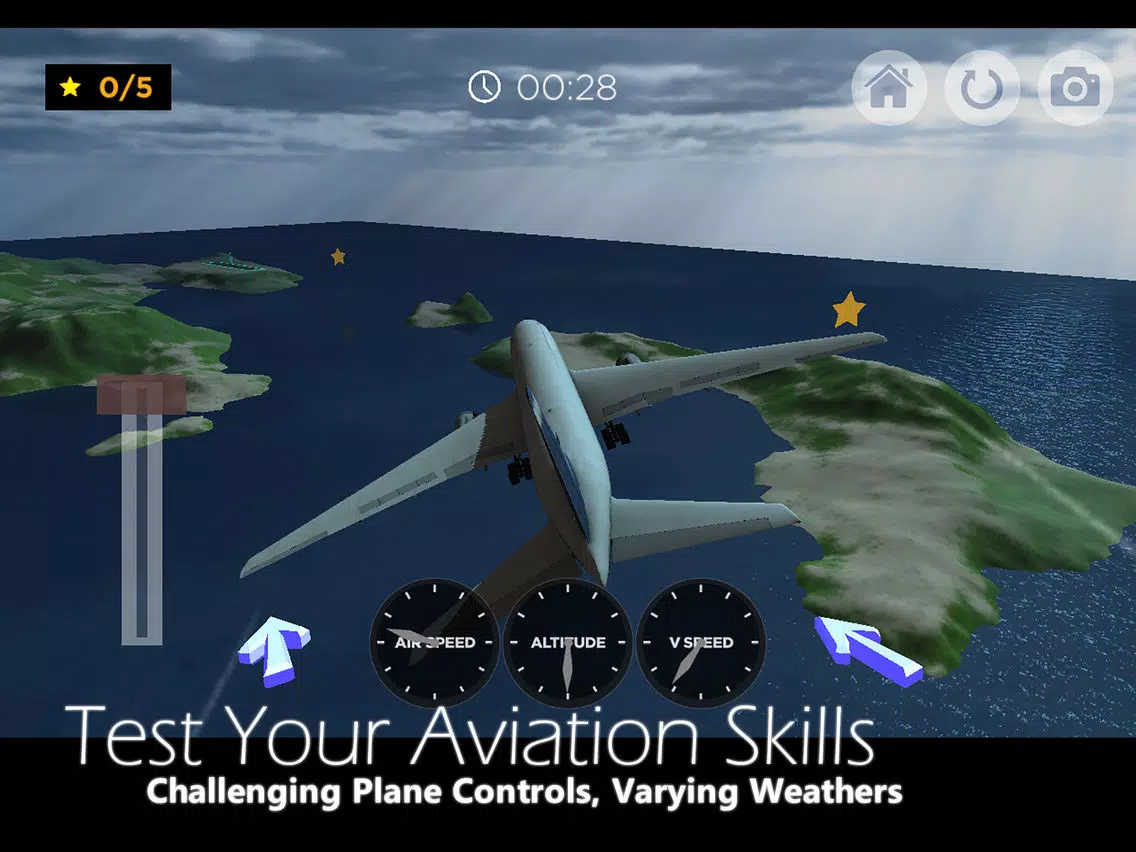 Captures d'écran de Plane Simulator Classic 2015 - Pilot real jet aircraft SIM fly-ing, racing, parking flight simulation game iPad 