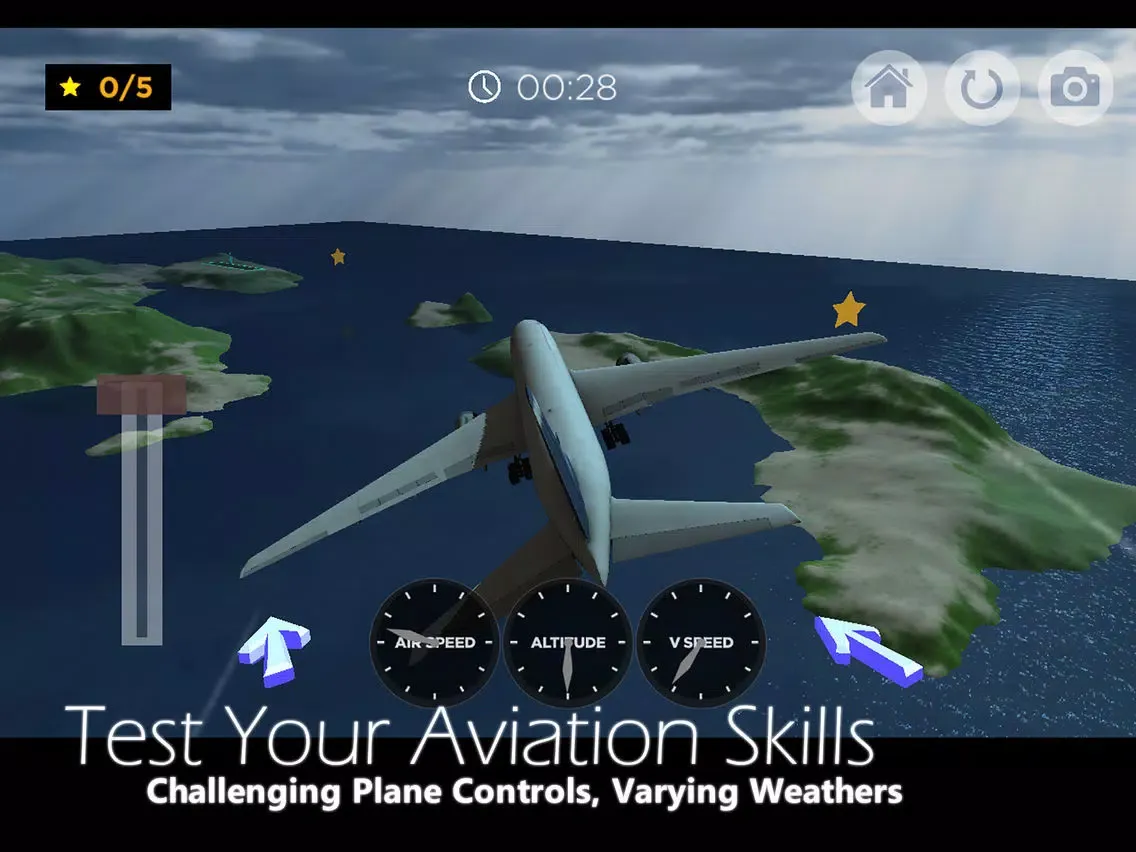 Plane Simulator Classic 2015 - Pilot real jet aircraft SIM fly-ing, racing, parking flight simulation game iPad  Screenshots