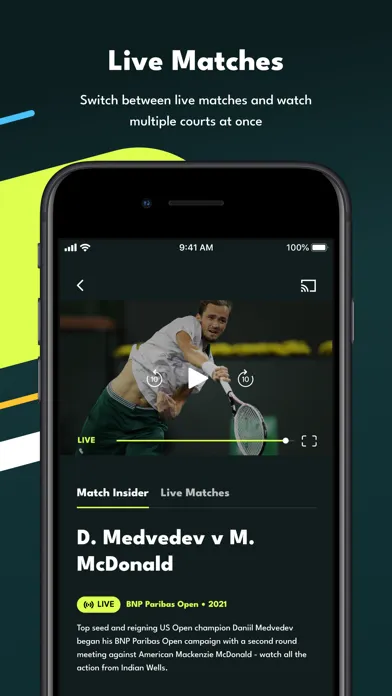 Tangkapan layar Tennis TV - Live Streaming