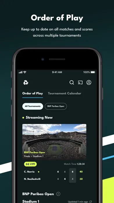 Tangkapan layar Tennis TV - Live Streaming