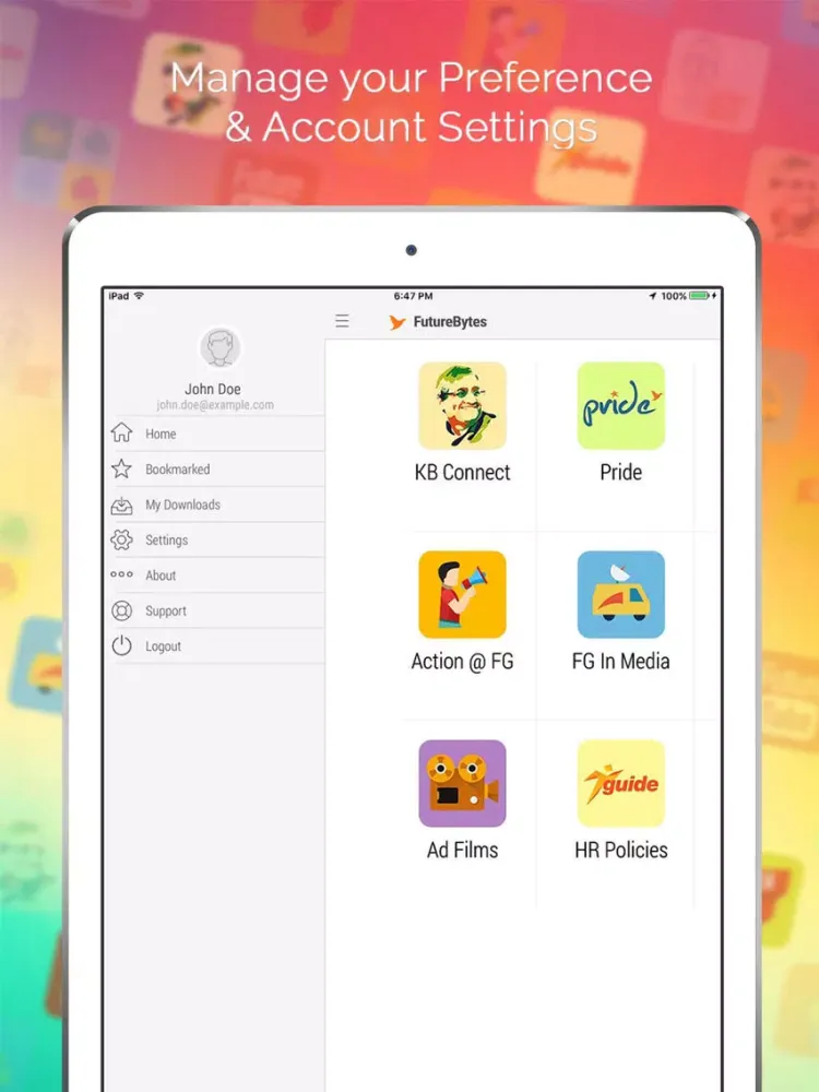 FutureBytes iPad  Ekran Görüntüleri