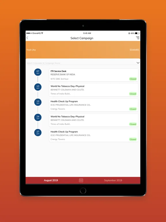 Captures d'écran de iHealthCheck iPad 