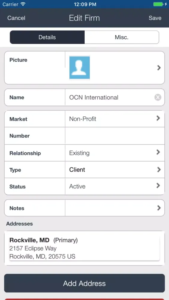 Ảnh chụp màn hình của Deltek CRM for PS