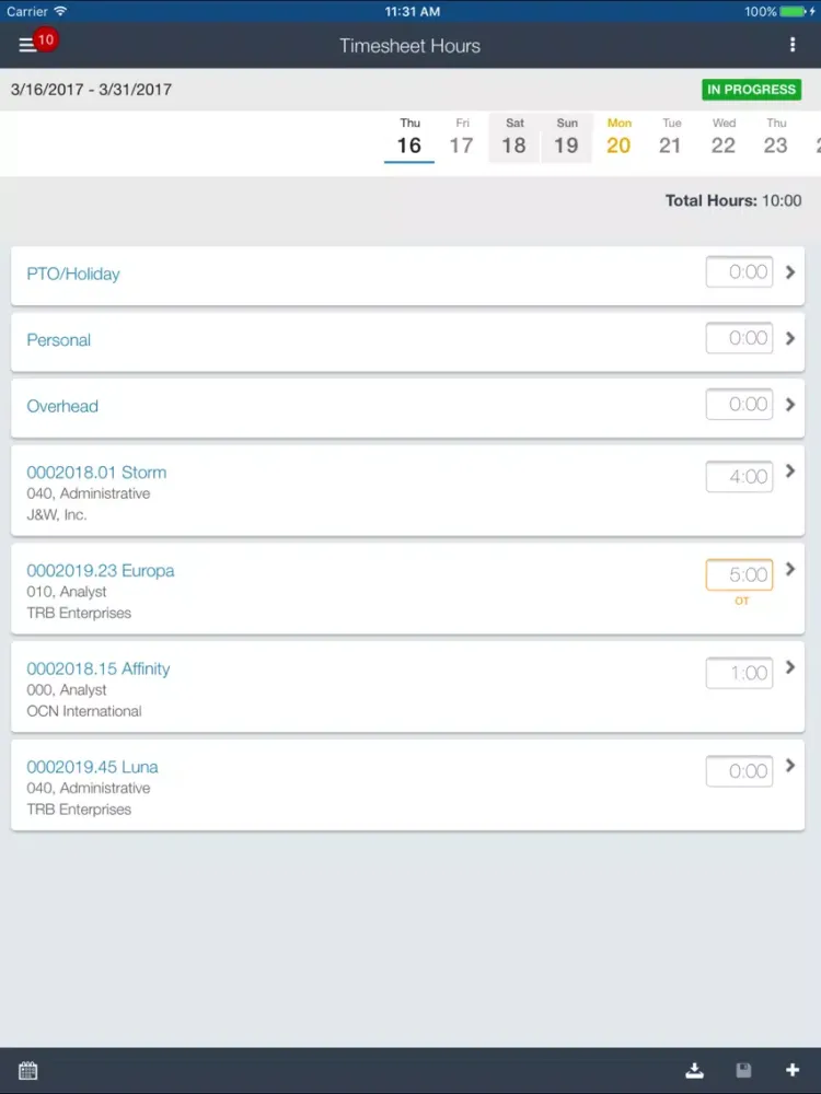 Deltek T&E for PS iPad  स्क्रीनशॉट