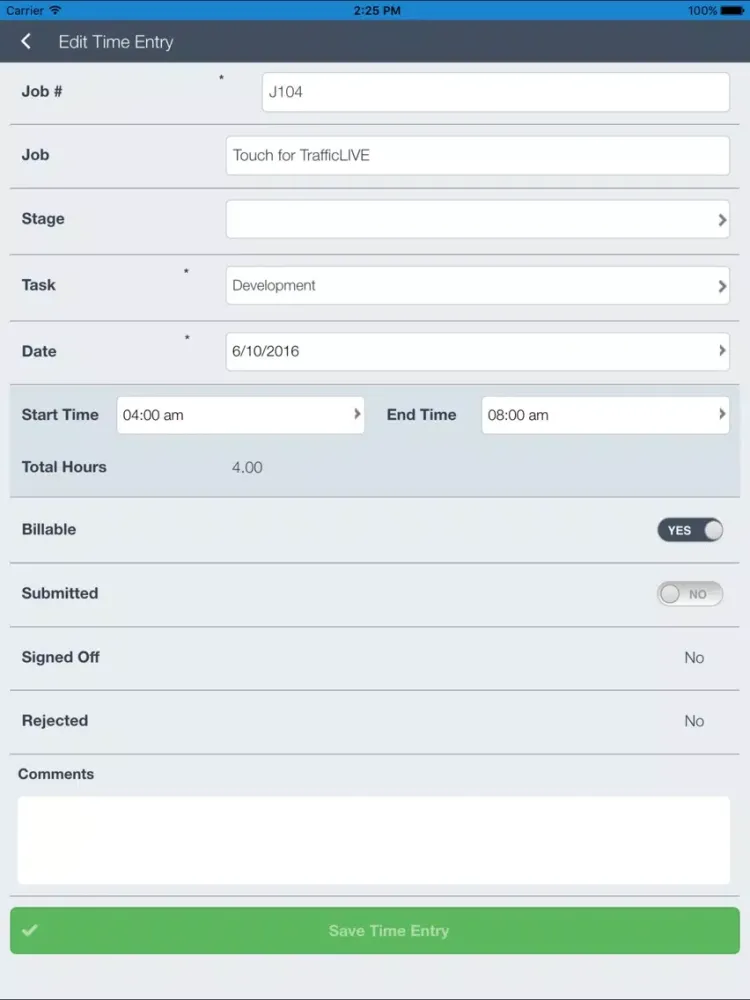 Deltek Touch for TrafficLIVE iPad 应用截图